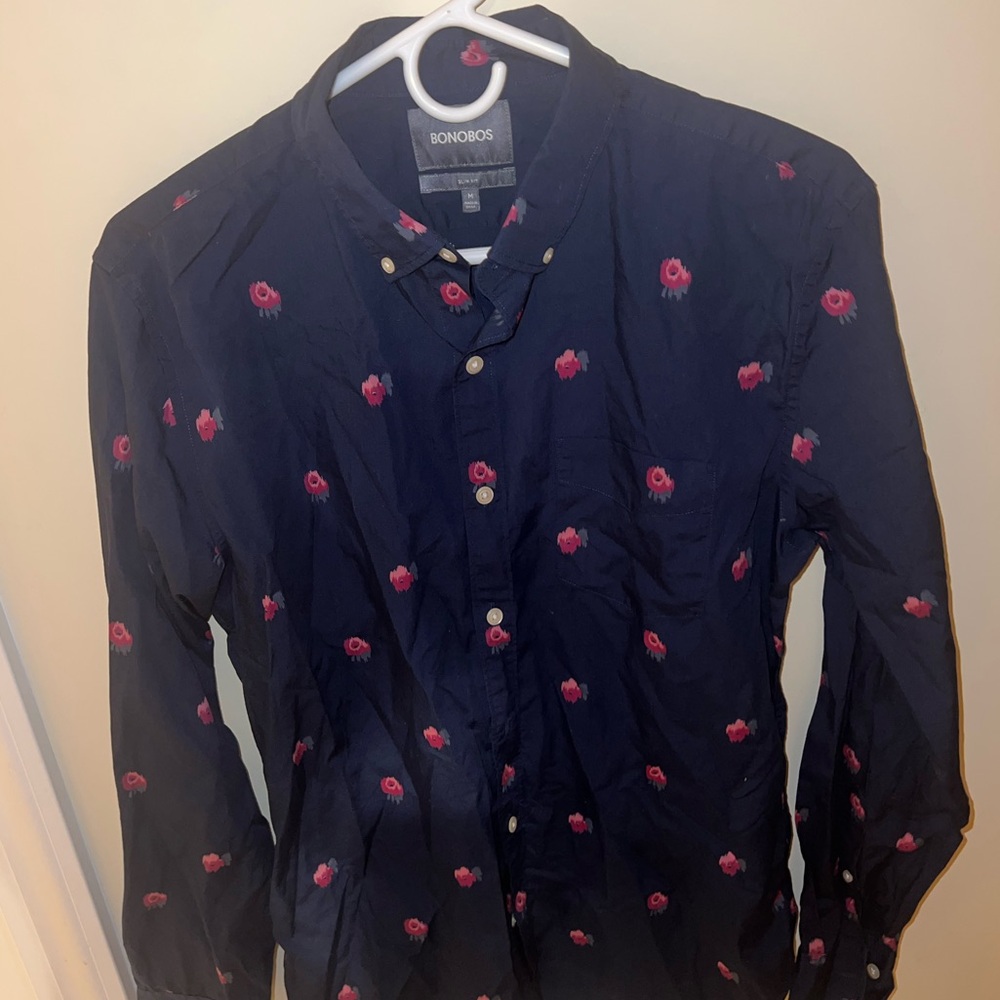 Bonobos Rose Print Button Down Shirt